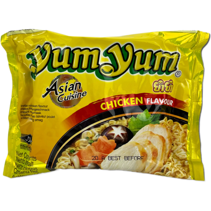 Yum Yum Huhn Instantnudeln – Chicken Flavour | Schnelle Instantnudeln mit leckerem Hühnergeschmack für einen herzhaften Snack.